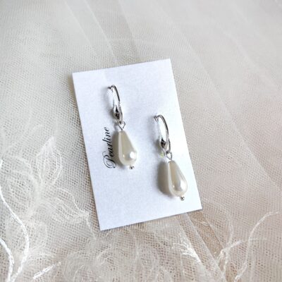 cercei argint perle lacrima handmade